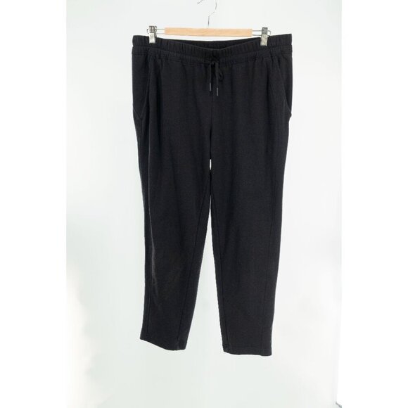 Athleta Retroterry Tapered Joggers Cropped Ankle Pant Black | Large - Picture 3 of 8